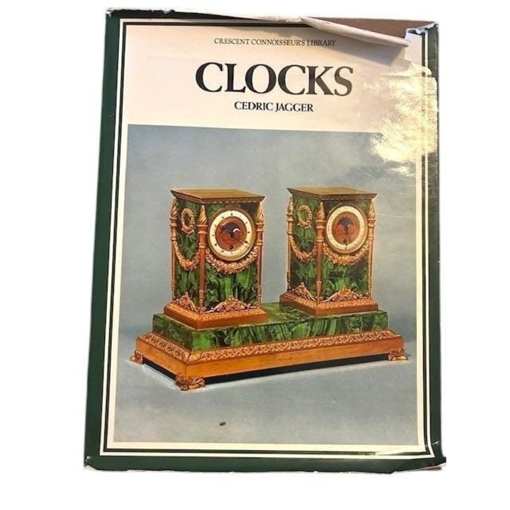 Vintage '73 Crescent Connoisseur's Library Book Clocks Cedric Jagger Hardcover